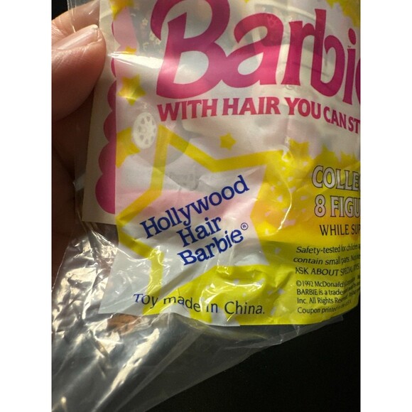 1992 McDonald’s Hollywood Hair Barbie Toy SEALED Happy Meal Mattel - Picture 4 of 9